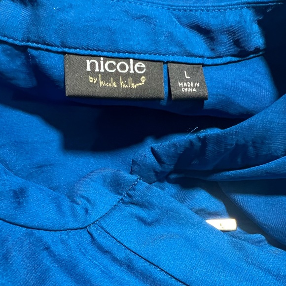 NICOLE by Nicole Miller Royal Blue Pullover, Size Large - Picture 3 of 5